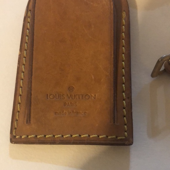Authentic Louis Vuitton vachetta leather luggage tag 0013 - Picture 2 of 8